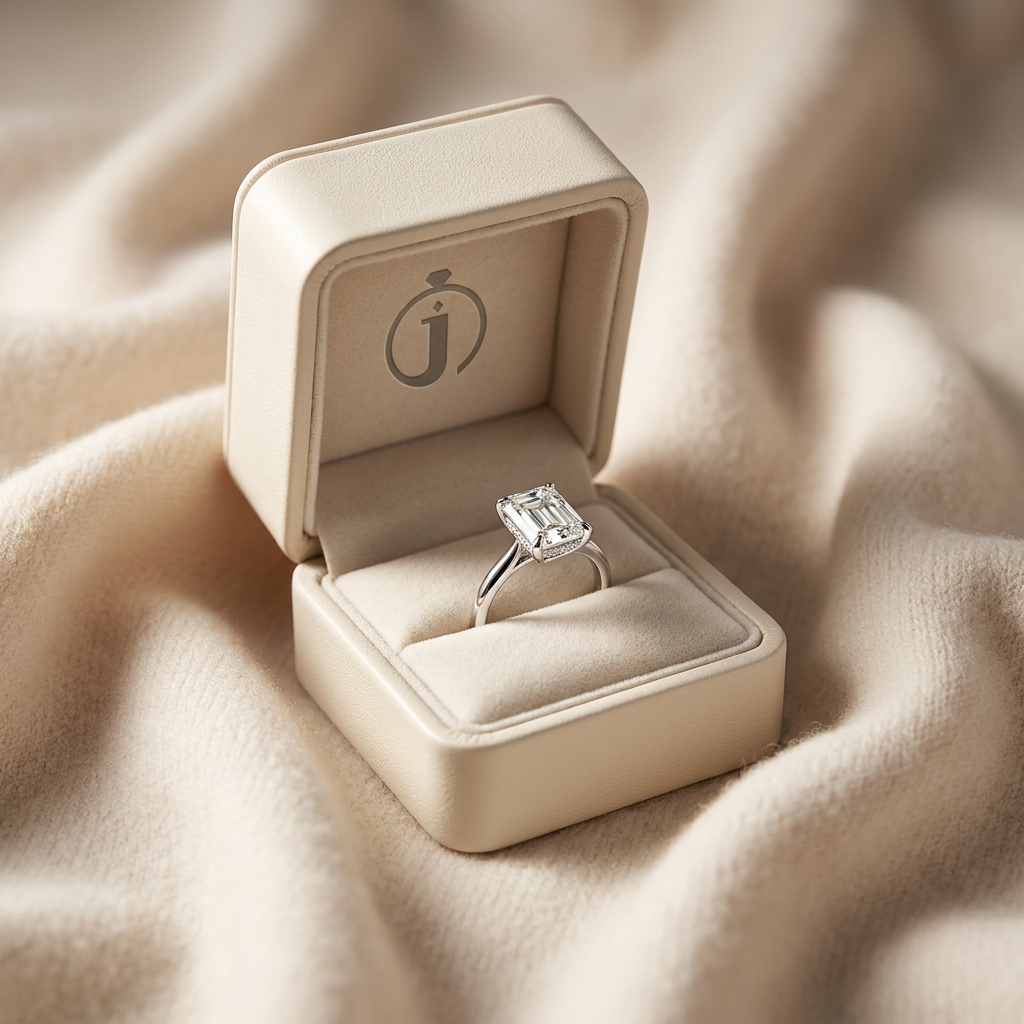 Moissanite 2.75 CT Radiant Cut Diamond Solitaire Ring (V-Edwardian)