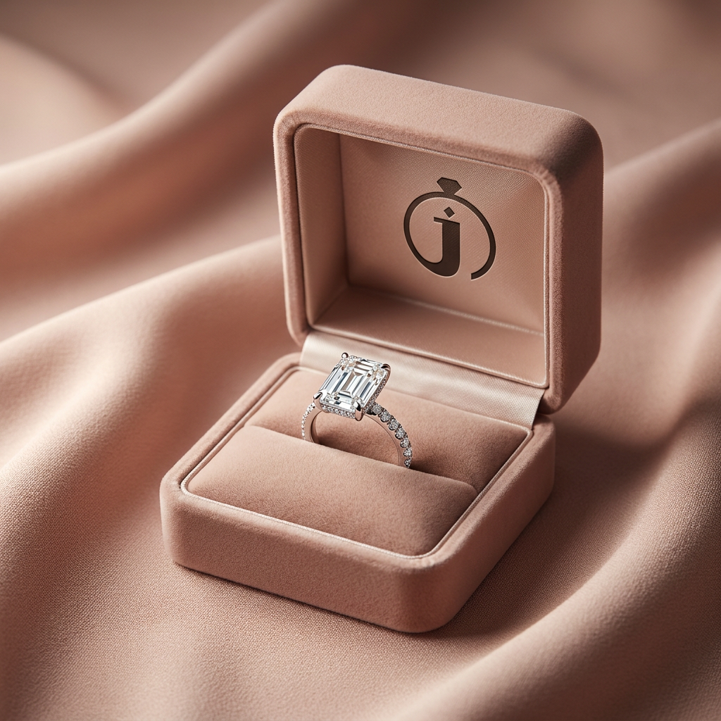 Moissanite 1.25 CT Emerald Cut Diamond Solitaire Ring