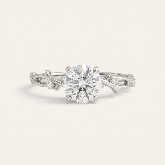 Moissanite 3.50 CT Round Cut Diamond Solitaire Ring