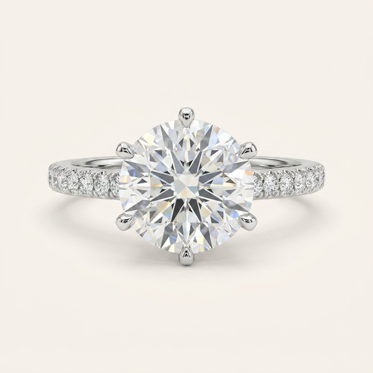 Moissanite 1.20 CT Round Cut Diamond Solitaire Ring