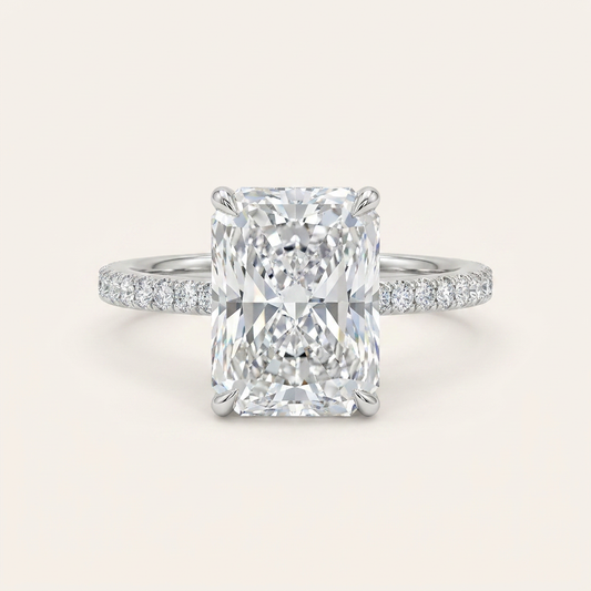 Moissanite 1.60 CT Radiant Cut Diamond Solitaire Ring