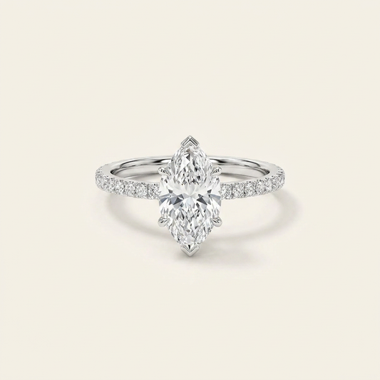 Moissanite 2.00 CT Marquise Cut Diamond Solitaire Ring
