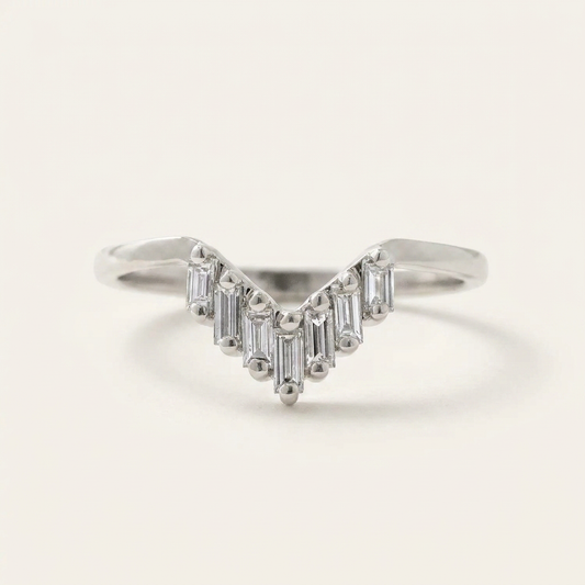 Moissanite 0.26 CT Baguette Cut Diamond Ring