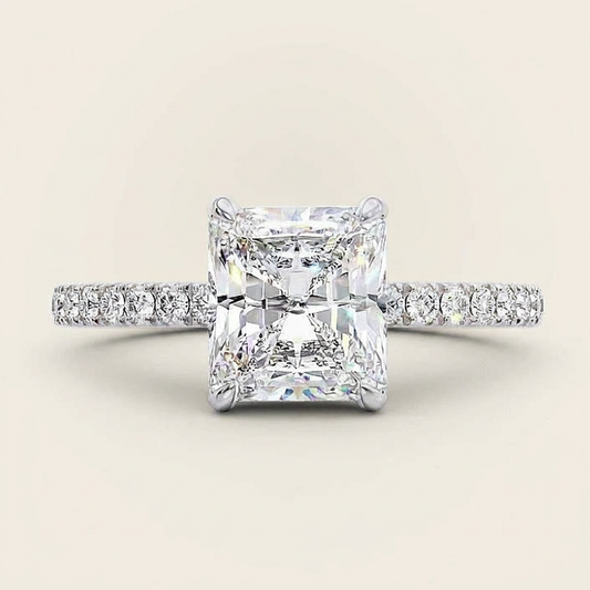 Moissanite 2.00 CT Radiant Cut Diamond Solitaire Ring
