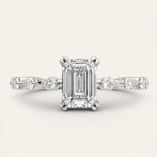 Moissanite 1.00 CT Emerald Cut Diamond Solitaire Ring