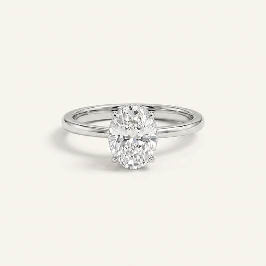 Moissanite 2.85 CT Oval Cut Diamond Solitaire Ring