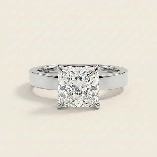 Moissanite 1.80 CT Princess Cut Diamond Solitaire Ring