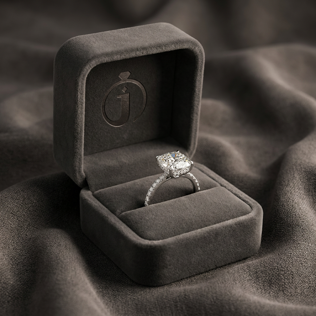 Moissanite 2.80 CT Cushion Cut Diamond Solitaire Ring