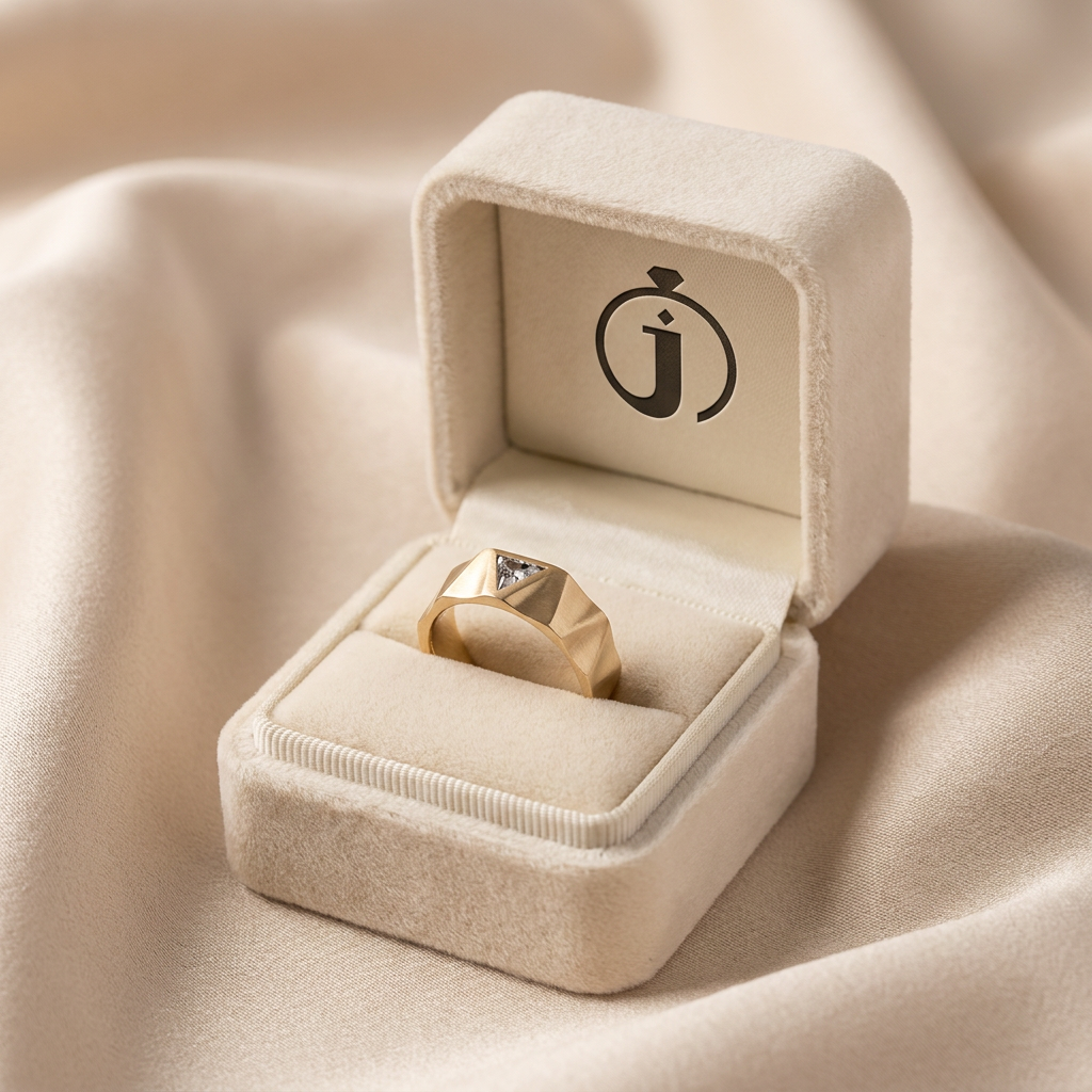 0.10 CT Triangle Cut Salt and Pepper Diamond Ring (V-Pepper)