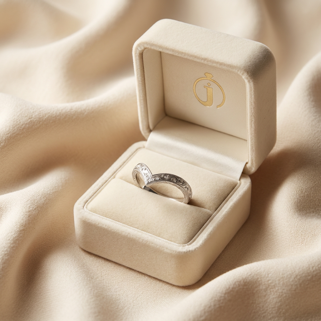 Minimalist V-Shape Plain Wedding Band