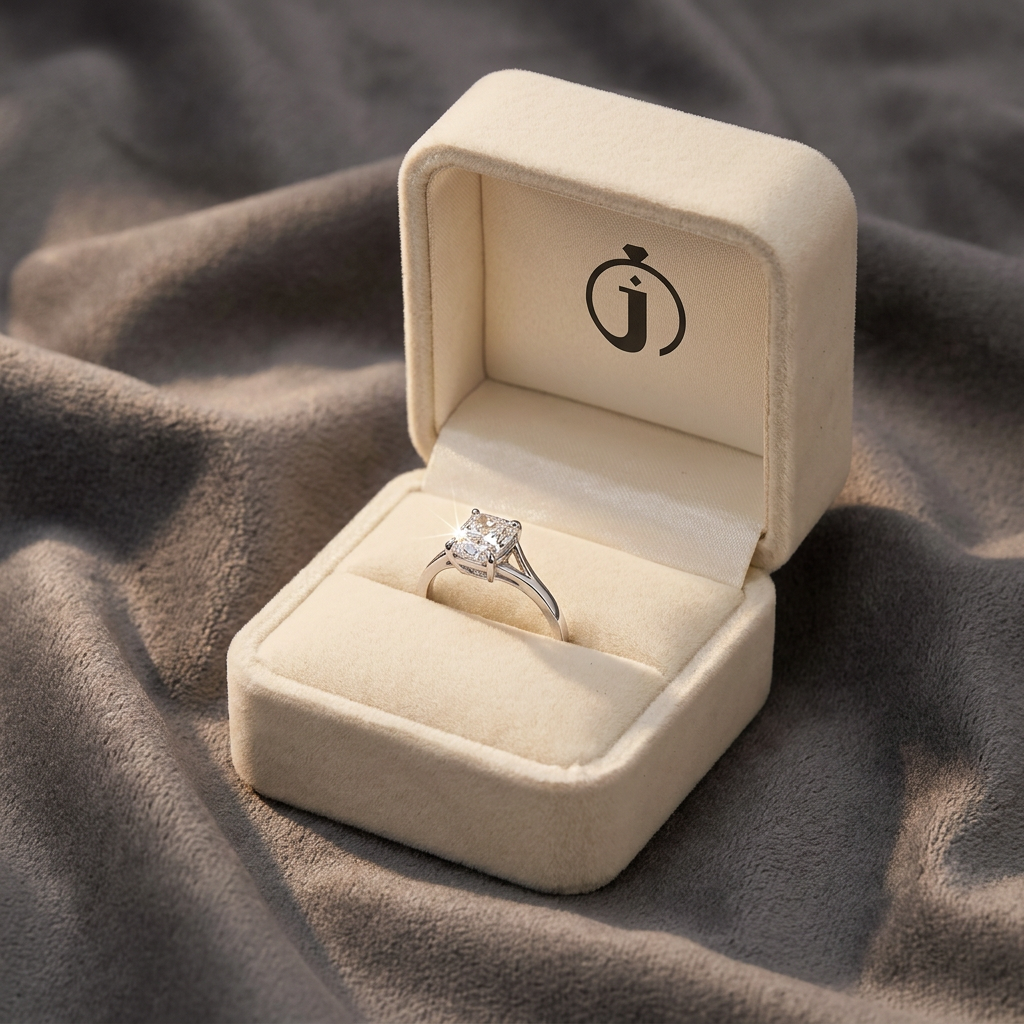 Lab Grown 1.00 CT Cushion Cut Diamond Solitaire Ring