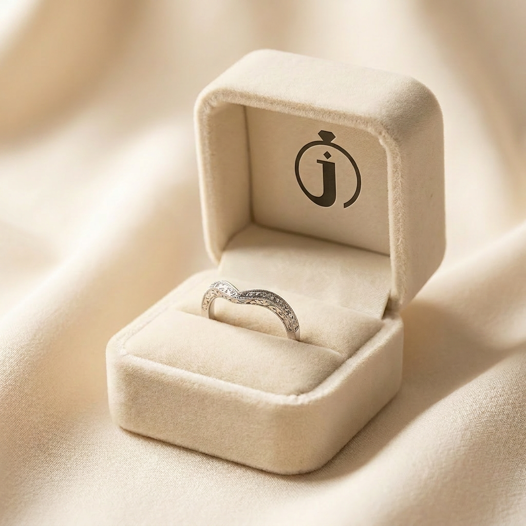 V-Shape Vintage Plain Wedding Band
