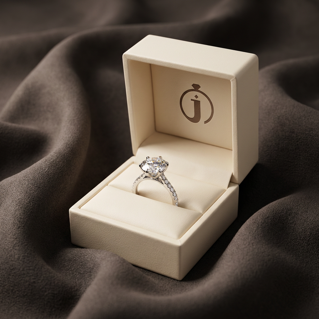 Moissanite 1.35 CT Round Cut Diamond Solitaire Ring