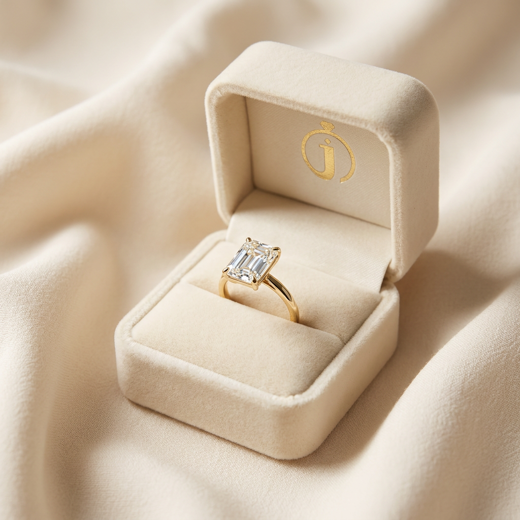 Moissanite 2.10 CT Radiant Cut Diamond Solitaire Ring