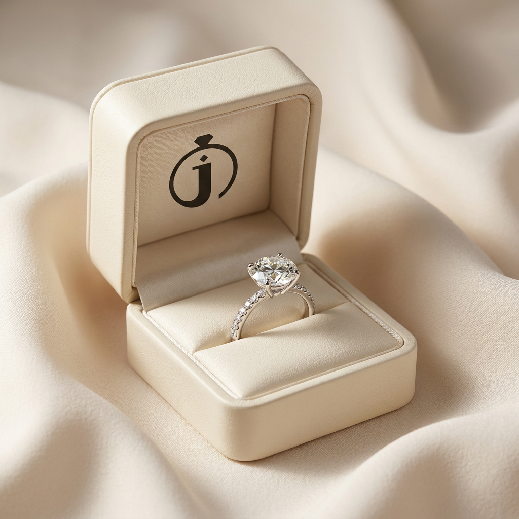 Moissanite 2.20 CT Round Cut Diamond Solitaire Ring