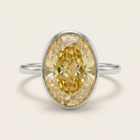 Moissanite 2.35 CT Oval Cut Diamond Solitaire Ring