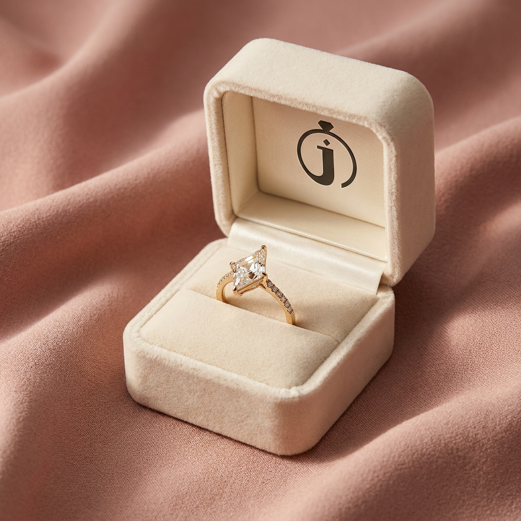 Lab Grown 2.50 CT Lozenge Cut Diamond Solitaire Ring