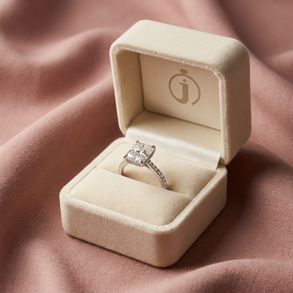 Moissanite 1.50 CT Radiant Cut Diamond Solitaire Ring