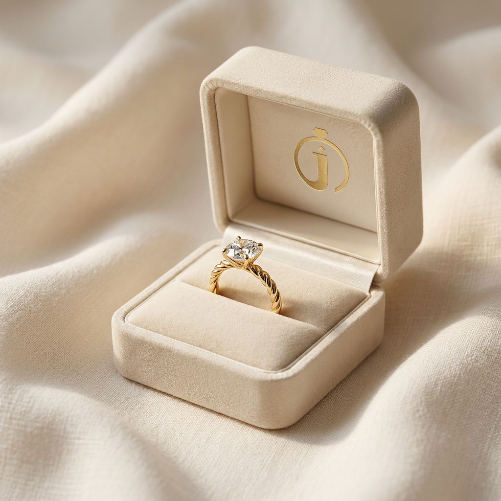 Moissanite 2.10 CT Round Cut Diamond Solitaire Ring
