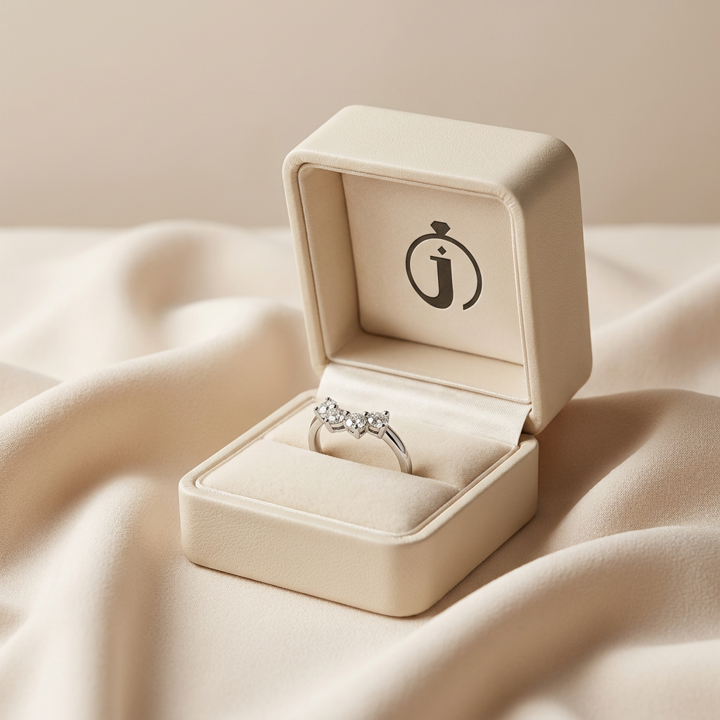 0.24 CT Round Cut Salt and Pepper Diamond Ring