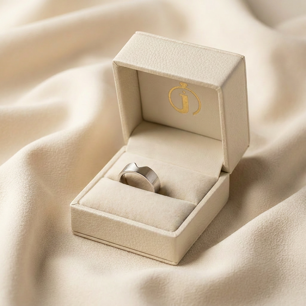 V-Shape Handcrafted Plain Wedding Band