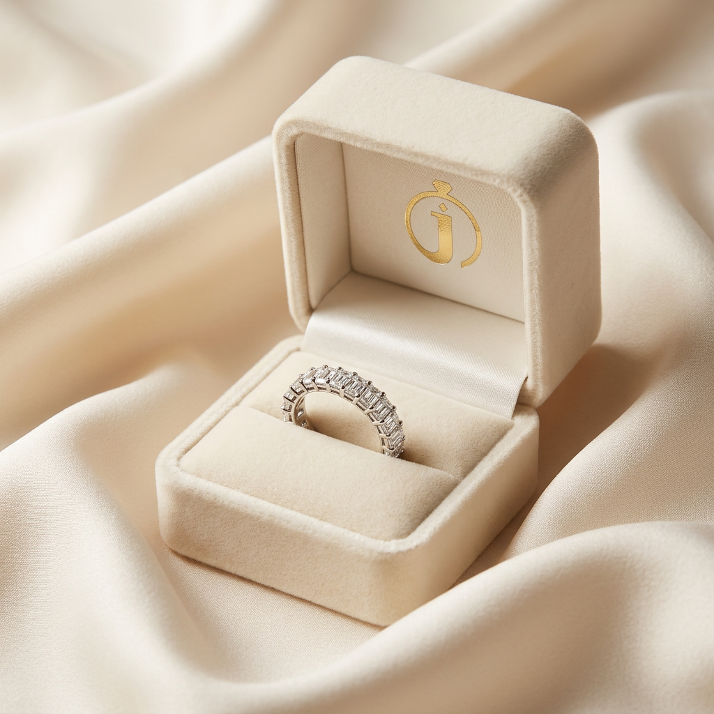 Moissanite 4.05 CT Baguette Cut Diamond Ring