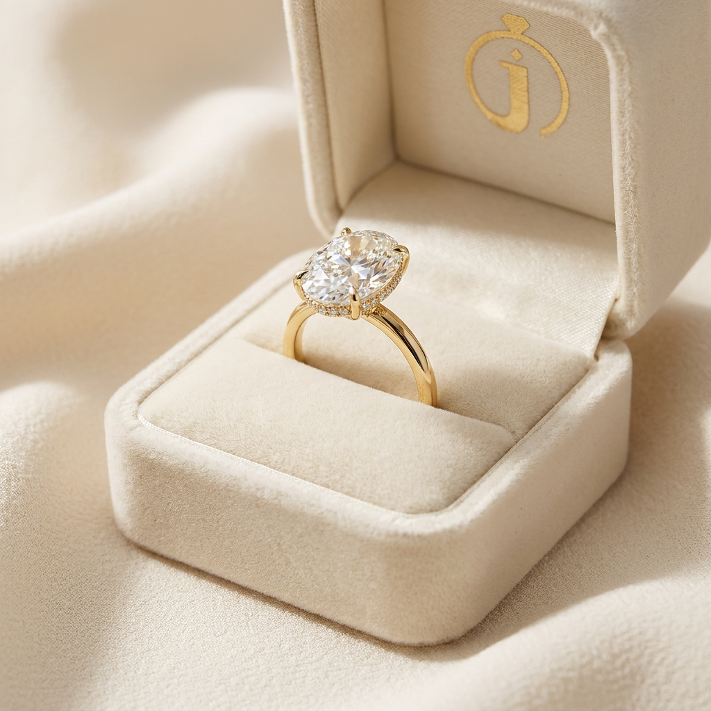 Moissanite 2.55 CT Oval Cut Diamond Solitaire Ring