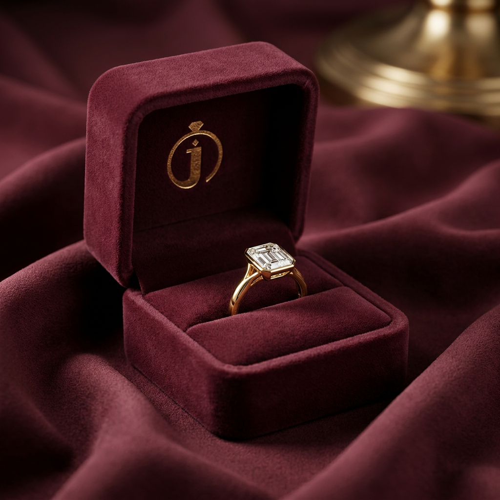 Moissanite 2.05 CT Asscher Cut Diamond Solitaire Ring