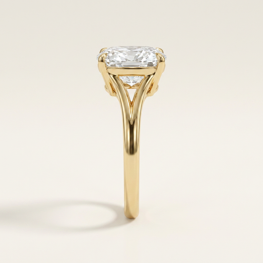Moissanite 3.00 CT Cushion Cut Diamond Promise Solitaire Ring