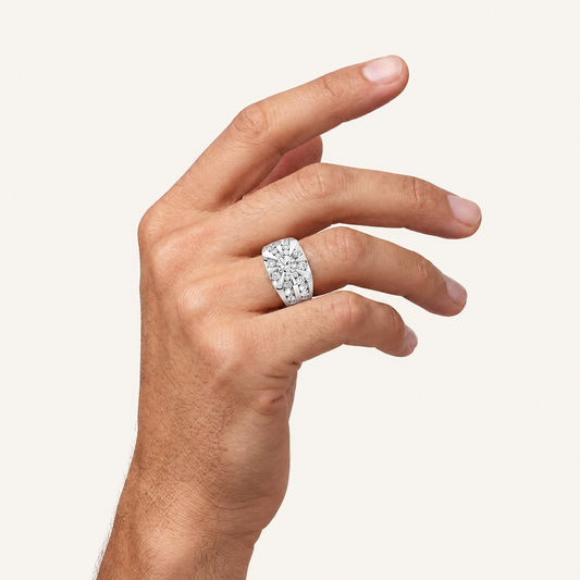 Lab Grown Diamond 3.00 CT Round Cut Men's Ring