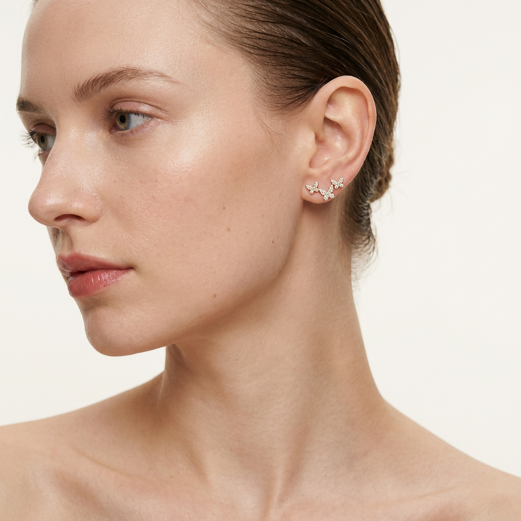 Moissanite 0.56 CT Round Cut Diamond Stud Earrings