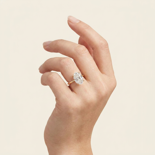 Moissanite 2.55 CT Oval Cut Diamond Solitaire Ring