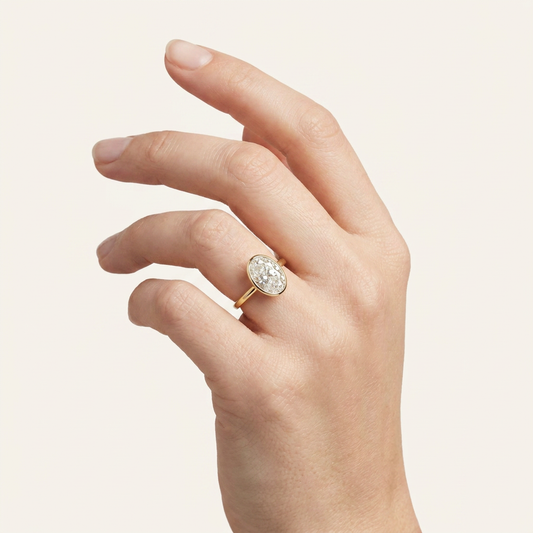 Moissanite 2.40 CT Oval Cut Diamond Solitaire Ring