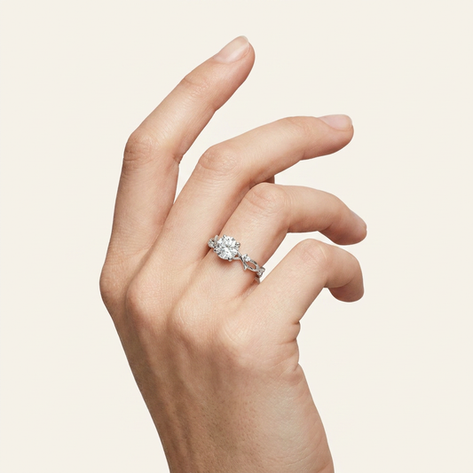Moissanite 3.50 CT Round Cut Diamond Solitaire Ring