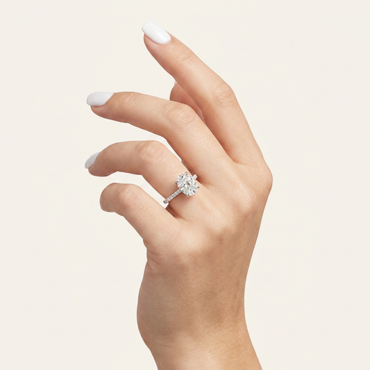 Moissanite 2.00 CT Oval Cut Diamond Solitaire Ring
