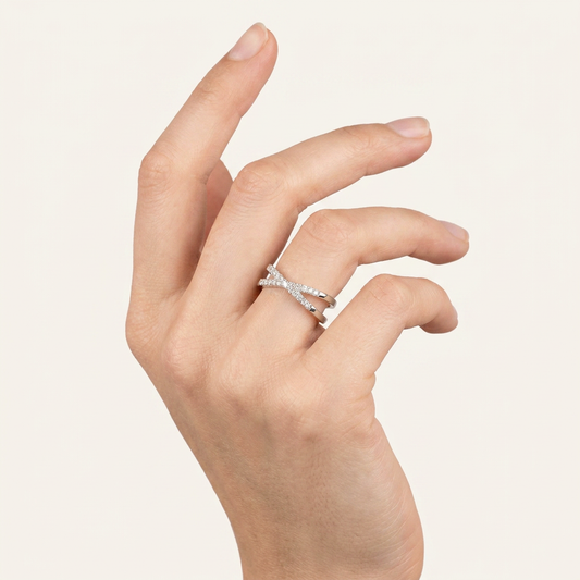 Moissanite 0.25 CT Round Cut Diamond Ring (V1)