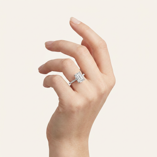 Moissanite 1.60 CT Radiant Cut Diamond Solitaire Ring