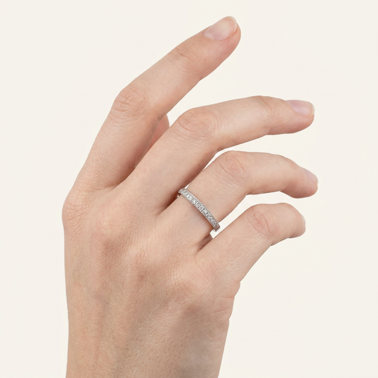 Moissanite 0.20 CT Round Cut Diamond Ring (V1)