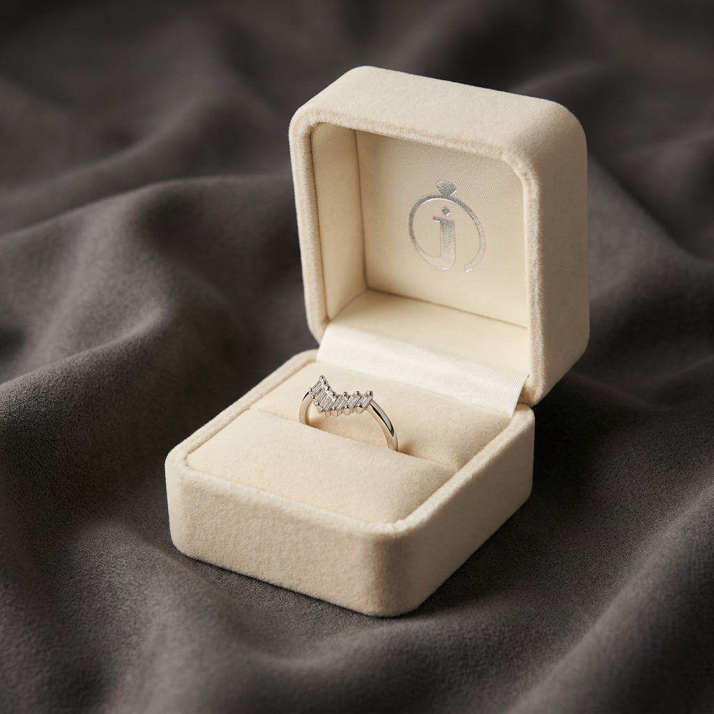 Moissanite 0.26 CT Baguette Cut Diamond Ring