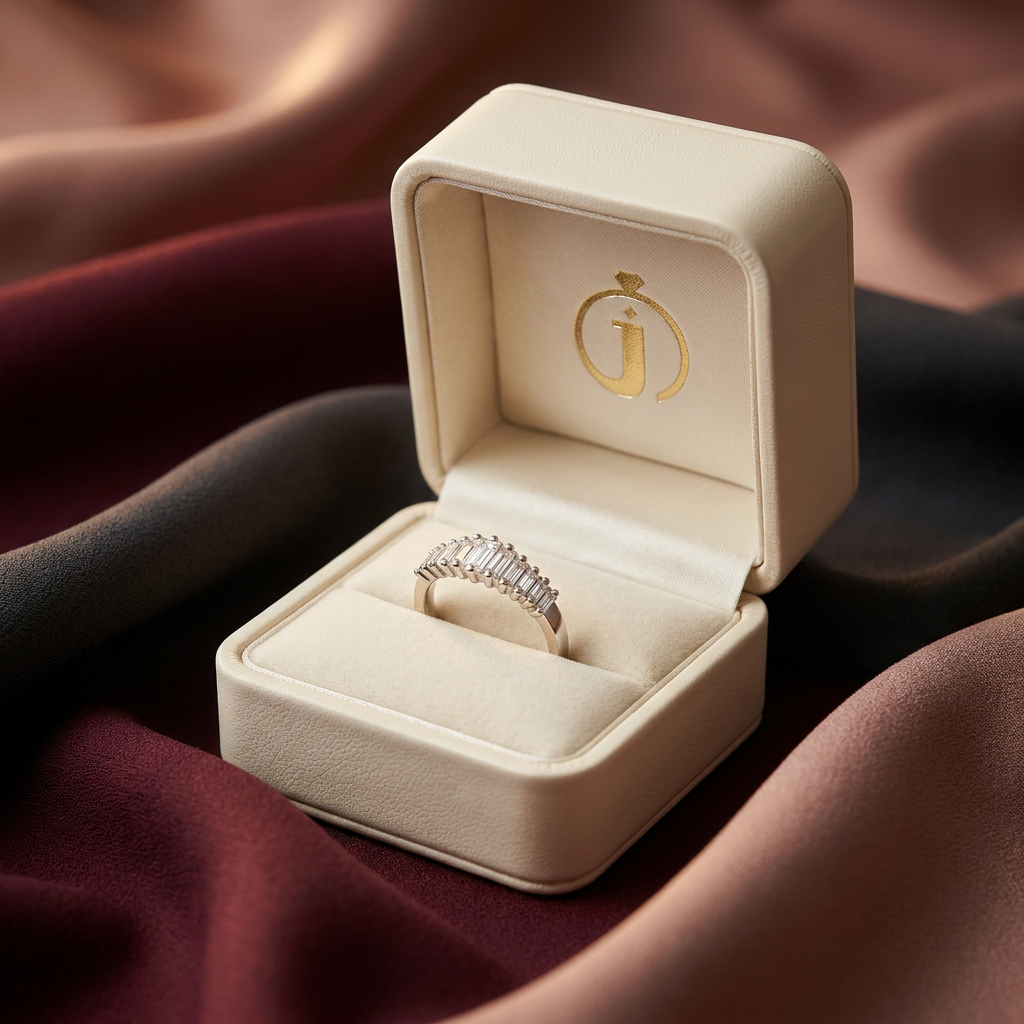 Moissanite 0.55 CT Baguette Cut Diamond Ring