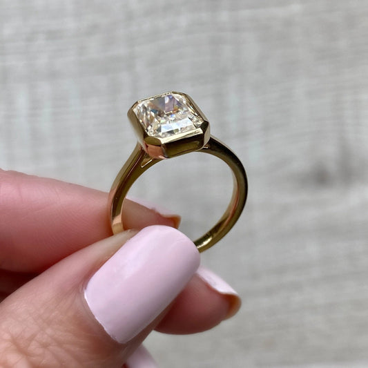 Moissanite 1.85CT Cushion Diamond Victorian Engagement Ring - IBIZ Jewel