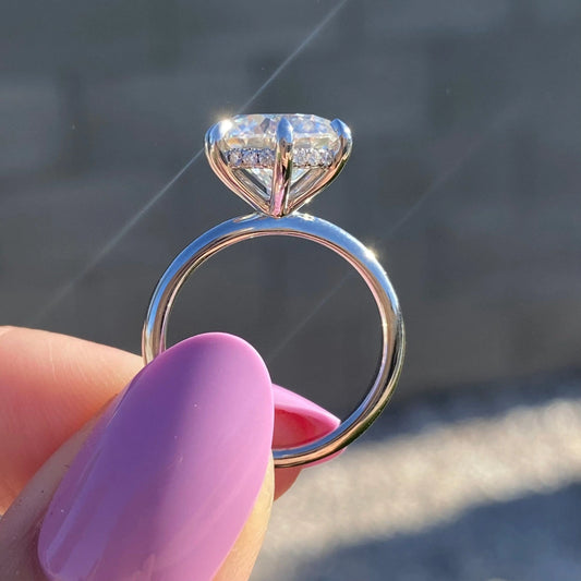 Moissanite 2.70CT Round Diamond Art Deco Anniversary Ring - IBIZ Jewel