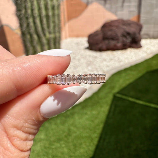 Moissanite 4.05CT Baguette Diamond Art Deco Unique Wedding Band - IBIZ Jewel