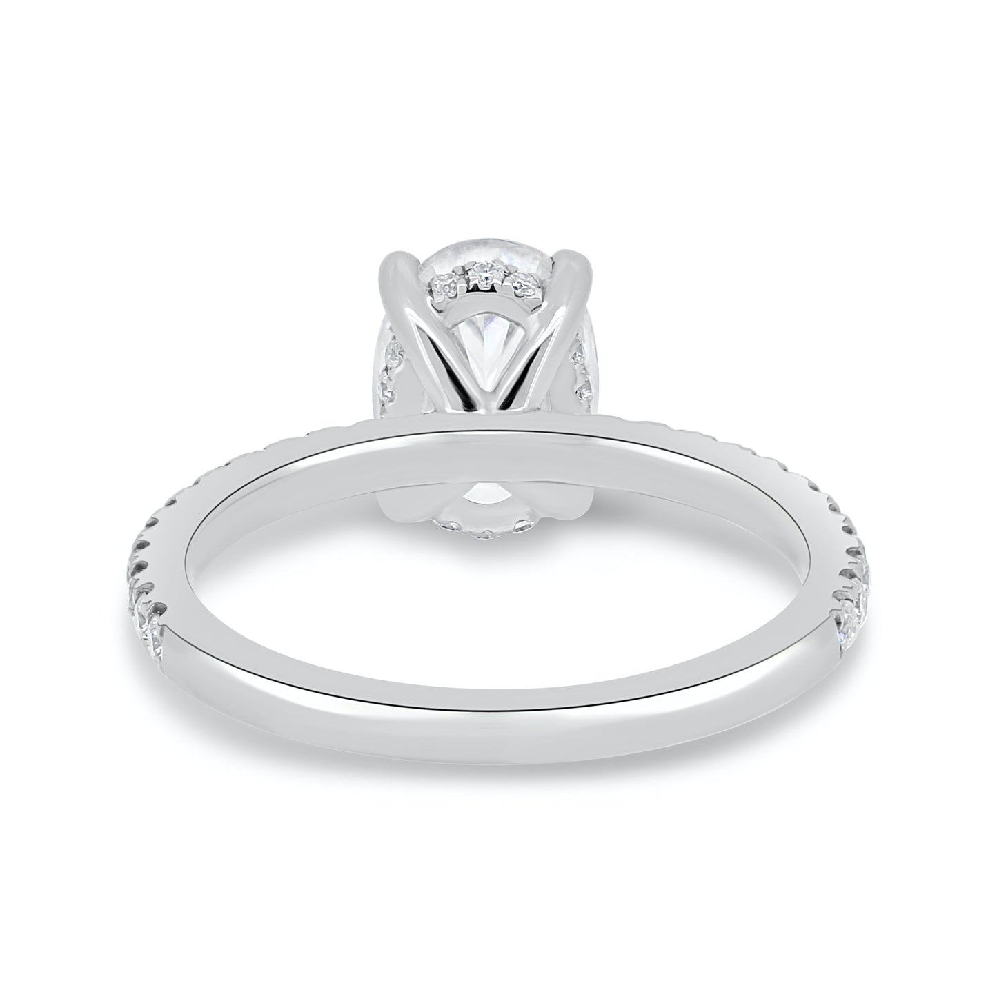 Moissanite 1.80CT Oval Diamond Minimalist Wedding Ring - IBIZ Jewel