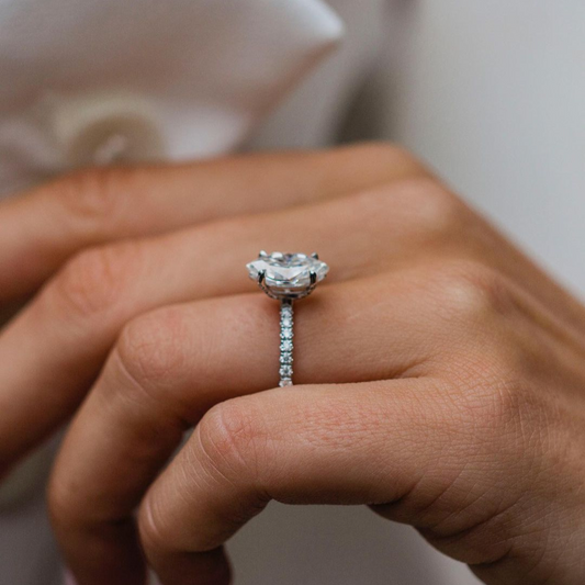 Moissanite 2.0CT Marquise Diamond Brutalist Engagement Ring - IBIZ Jewel