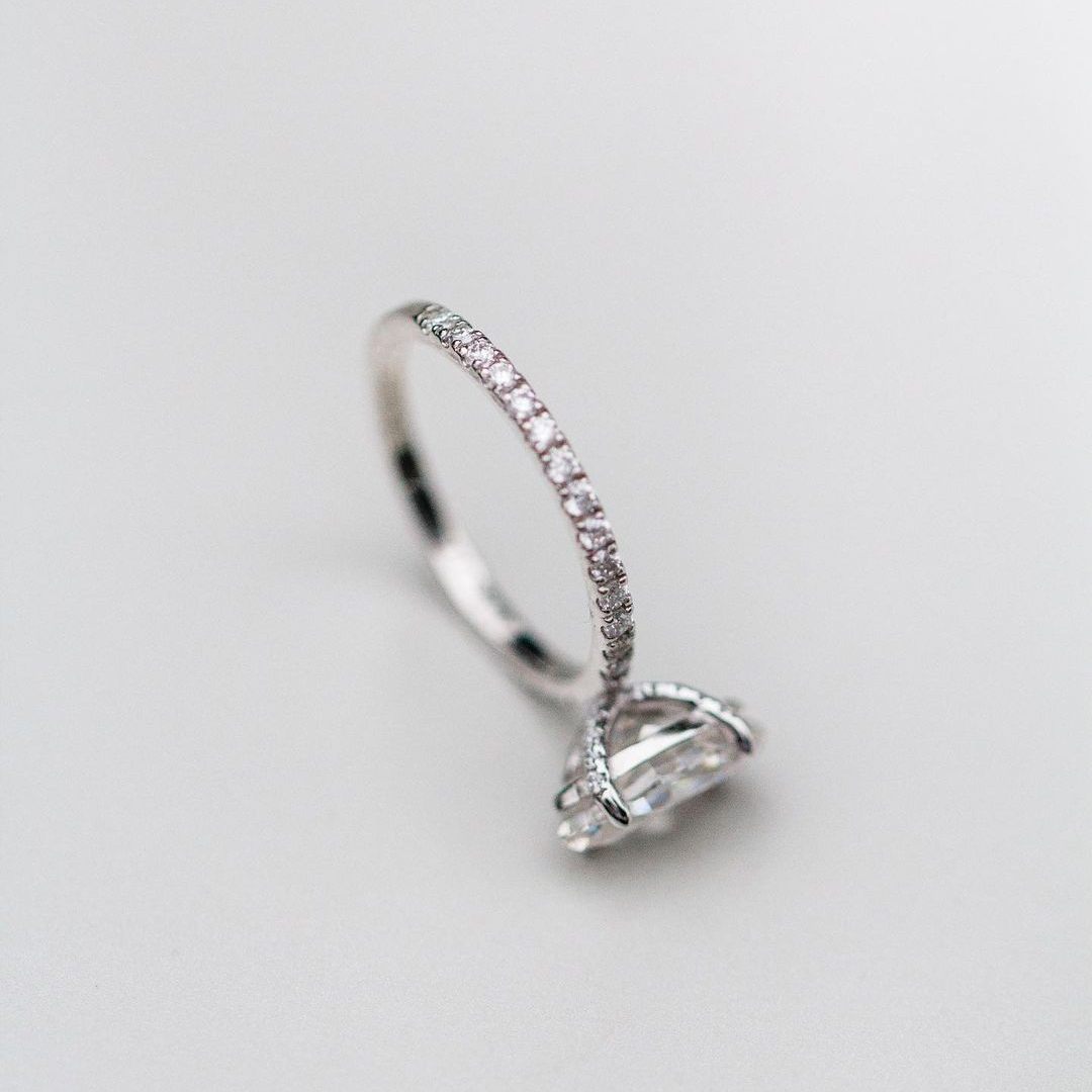 Moissanite 2.0CT Marquise Diamond Brutalist Engagement Ring - IBIZ Jewel