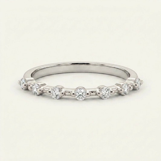 Moissanite 0.20 CT Round Cut Diamond Ring (V-Artdeco)