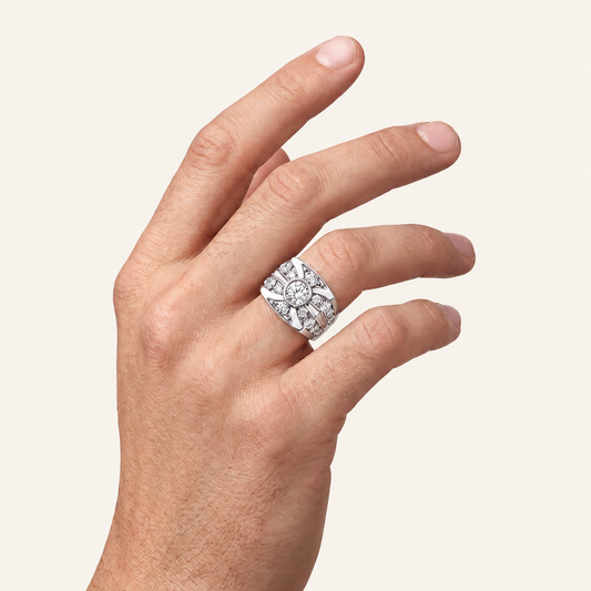 Lab Grown Diamond 4.75 CT Round Cut Men's Ring