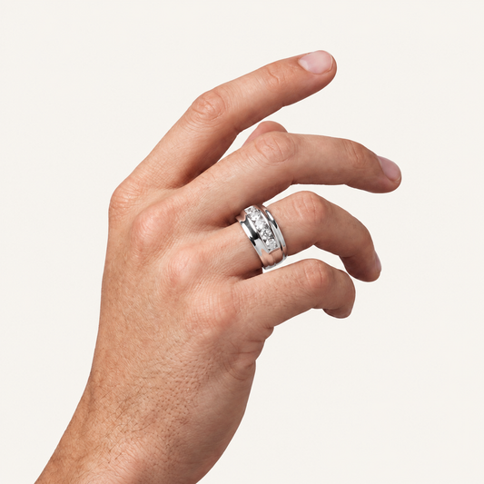 Lab Grown Diamond 2.00 CT Round Cut Men's Ring
