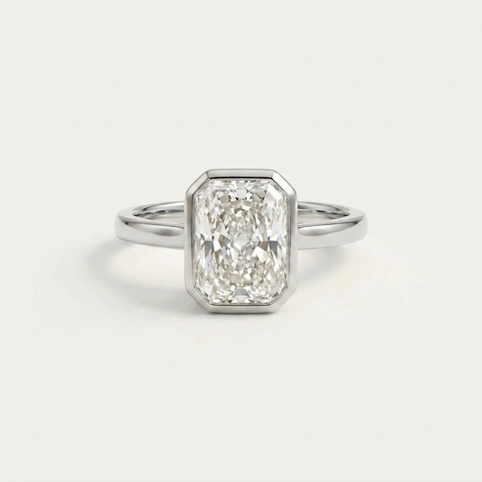 Moissanite 1.85 CT Radiant Cut Diamond Solitaire Ring